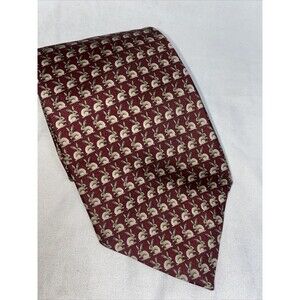 Brooks Brothers Rabbit easter Mens Tie 100% Silk USA Red church vintage